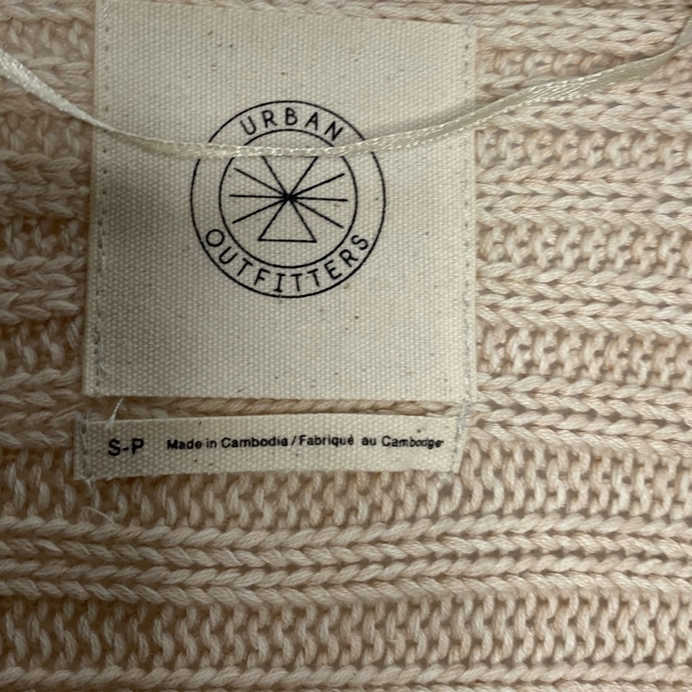 Urban Outfitters Open Front Knit Sweater Beige - Picture 4 of 9